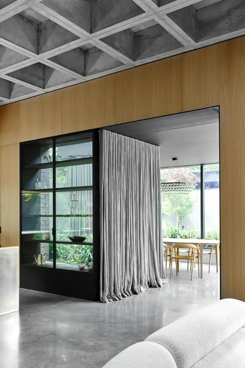 Ceiling-To-Floor Curtains In Unexpected Places