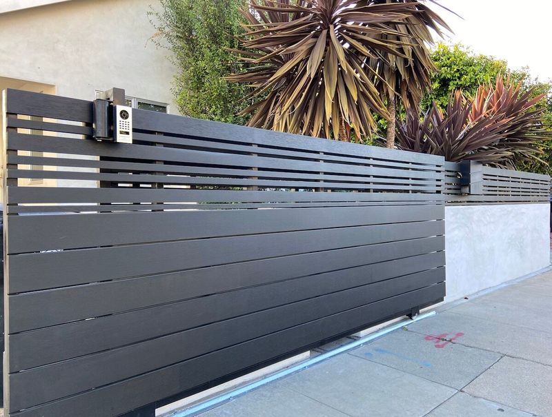 Modern Horizontal Slat Gate