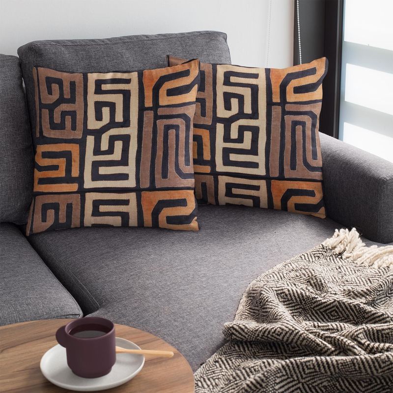 Colorful Kente Cloth Pillows