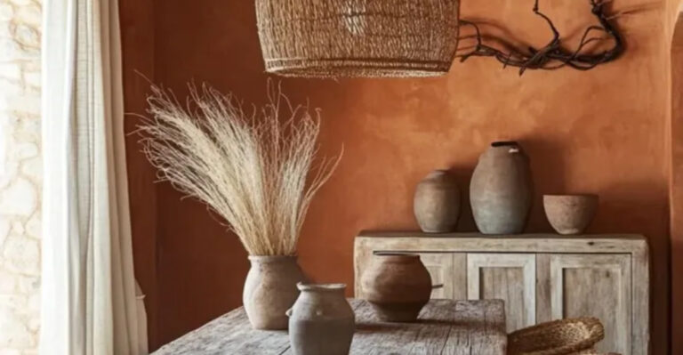 17 Dreamy Canyon Clay Boho Dining Rooms (That Feel Like Art)