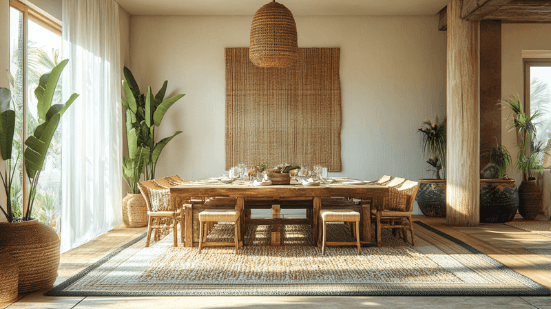 Textured Wall Paradise With Woven Accents