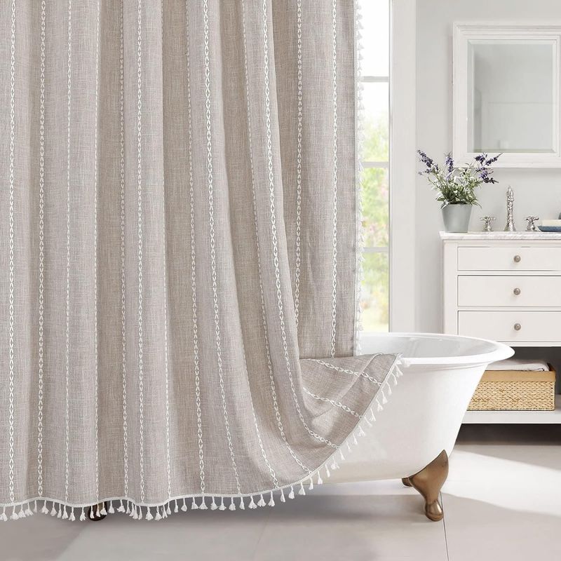 Replace Plastic Shower Curtains With Fabric