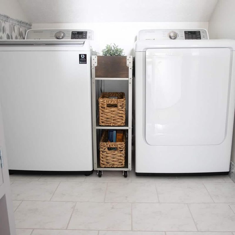 Install A Rolling Cart Between Appliances