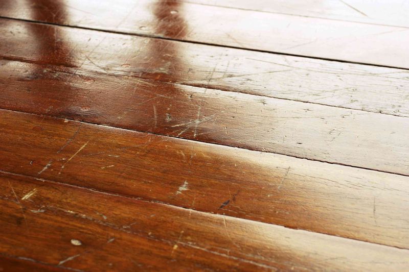 Scratched hardwood floors