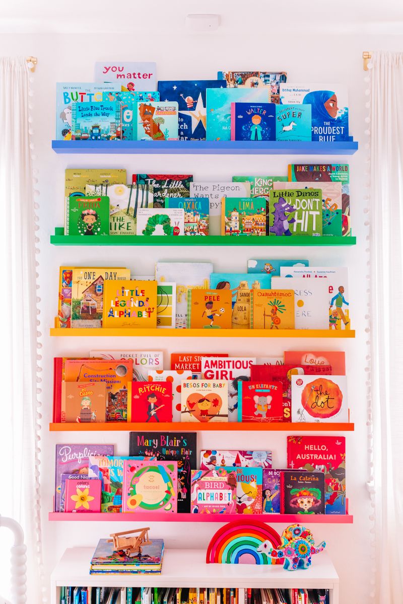 Rainbow Bookshelf Magic