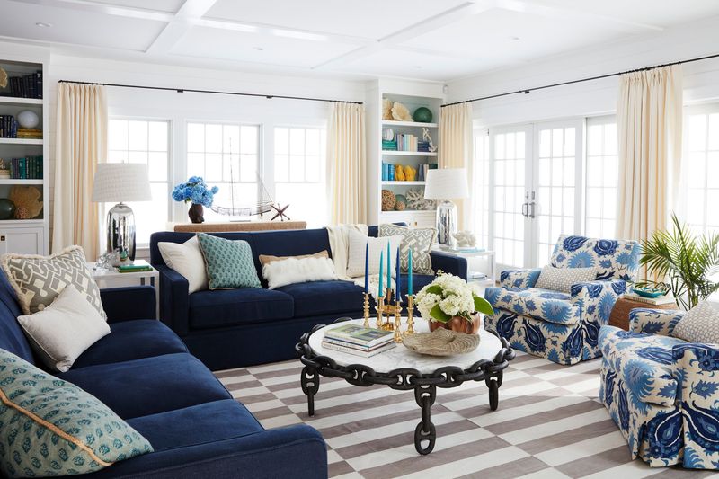 Navy Blue With Crisp White Accents