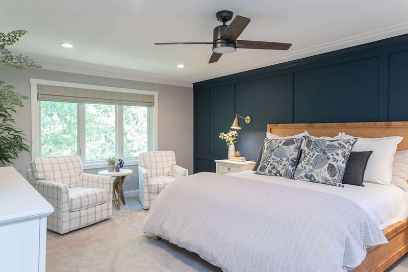 Navy Blue Accent Wall
