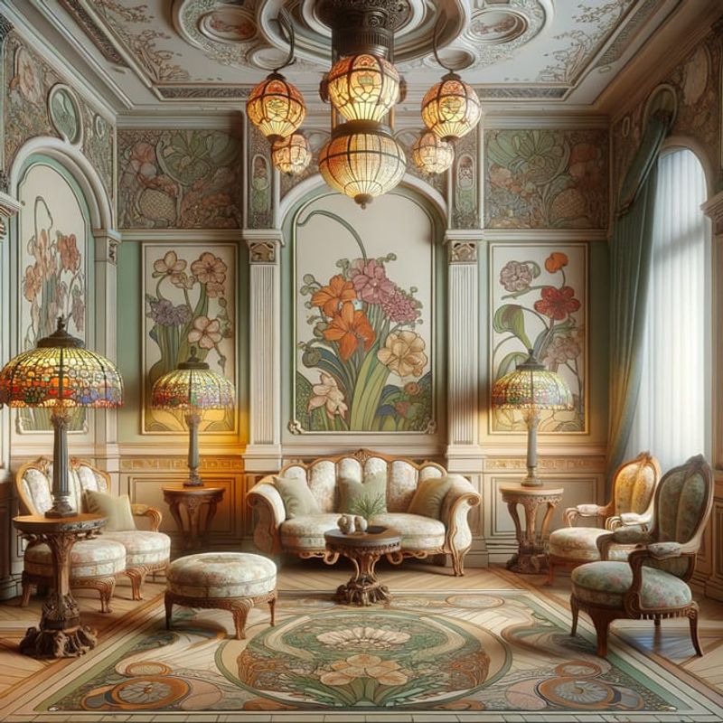 Art Nouveau Curved Lines