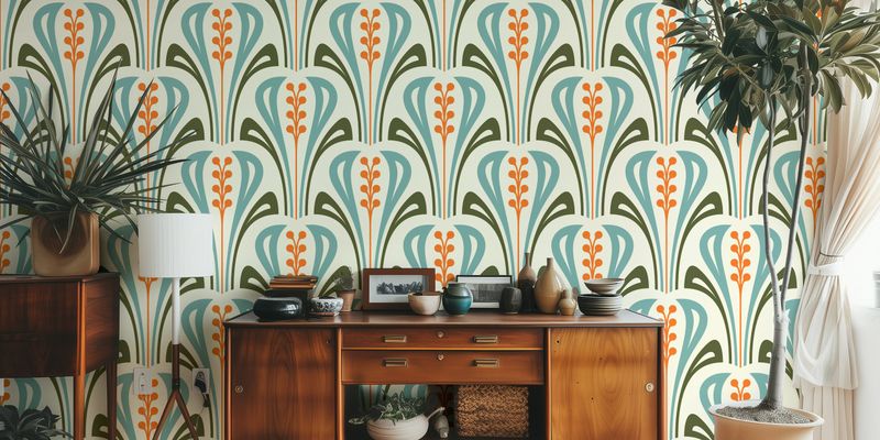 Statement Wallpaper with Flowing Patterns