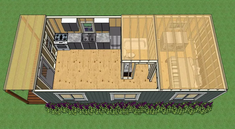 14x32 Loft Cabin