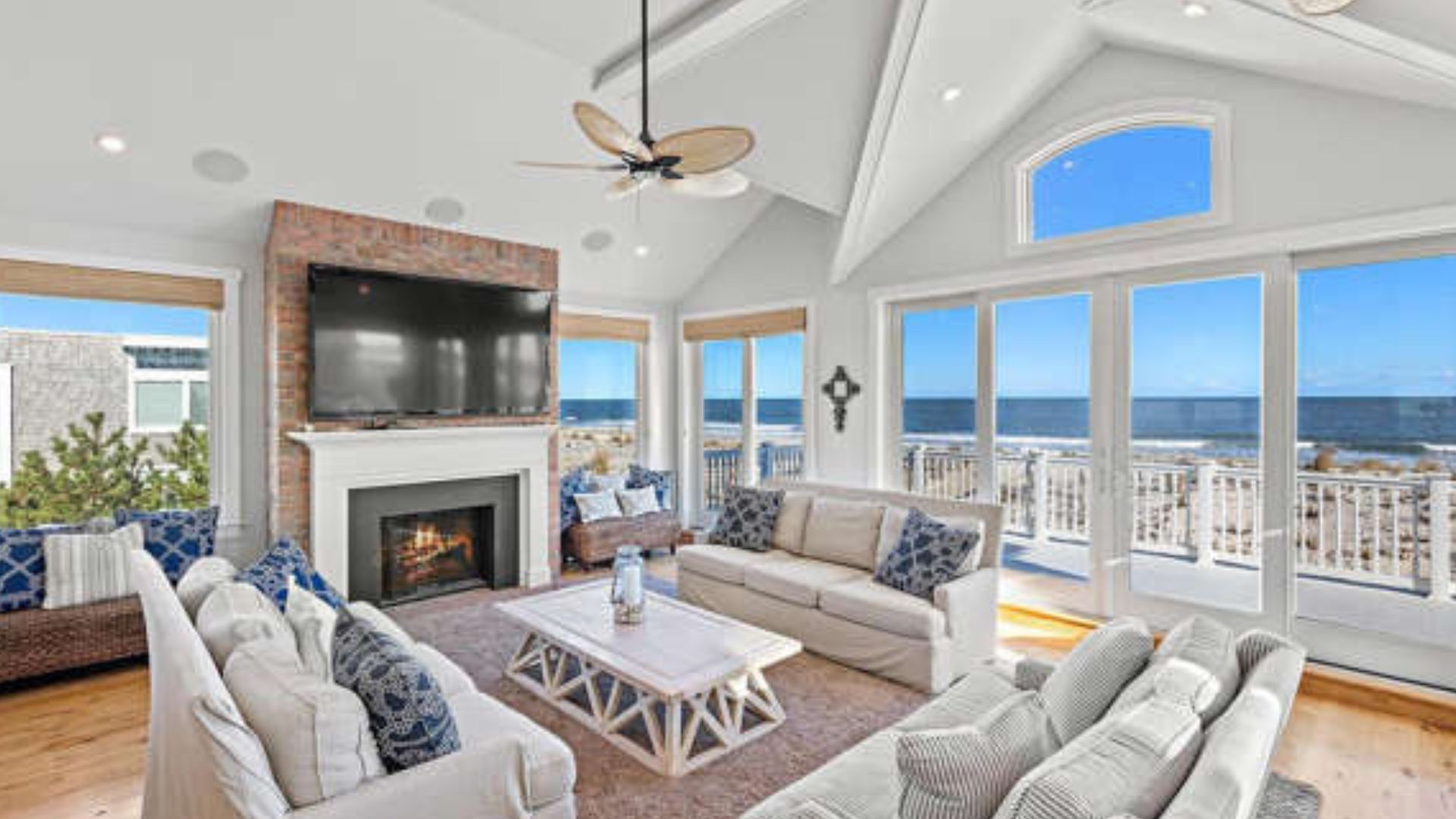 formal living room with a view