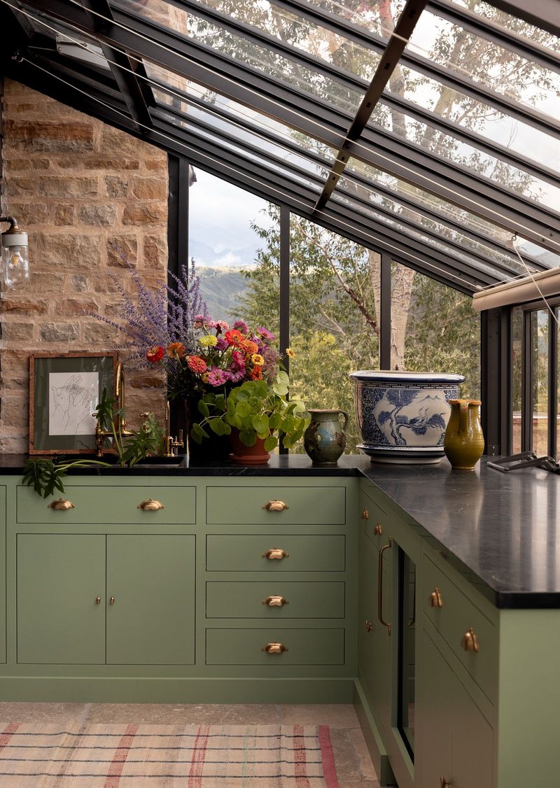 Kitchen Bursting with Natural Light and Rustic Charm