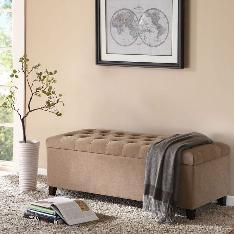 Tufted Top Storage Ottoman