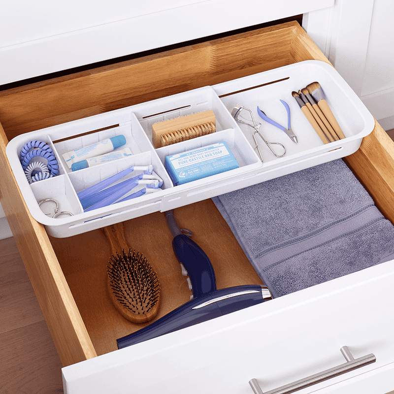 Use shallow inserts inside deep drawers