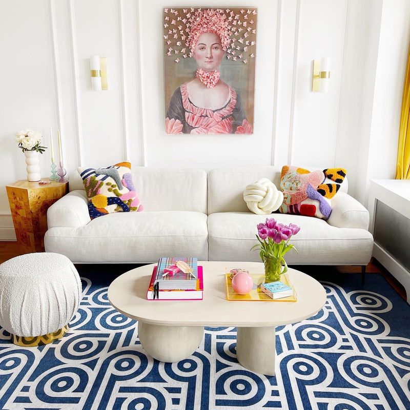 Enhances seating without crowding the room