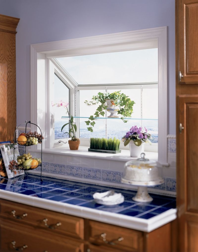 Window-Spanning Glass Shelf