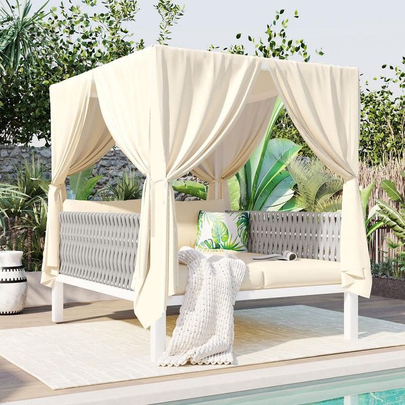 Rope-Woven Boho Chic Bed