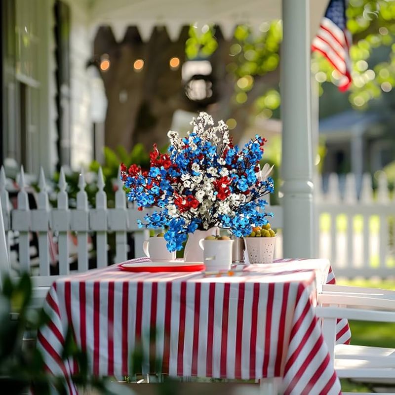 Red White And Blue Flower Picks