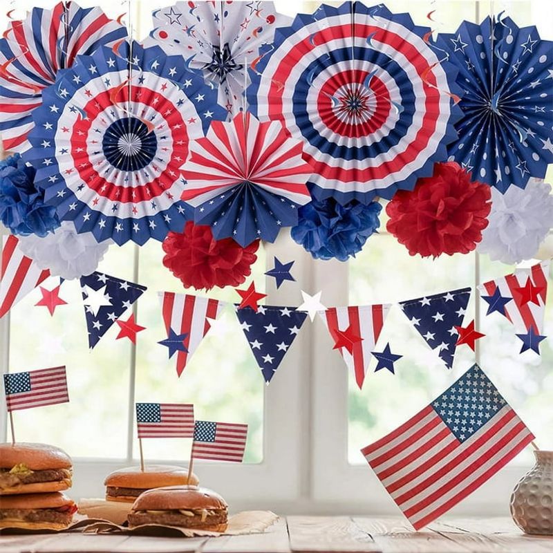 Patriotic Paper Fans