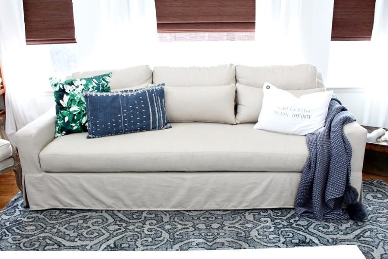 Pottery Barn York Performance Linen Sofa