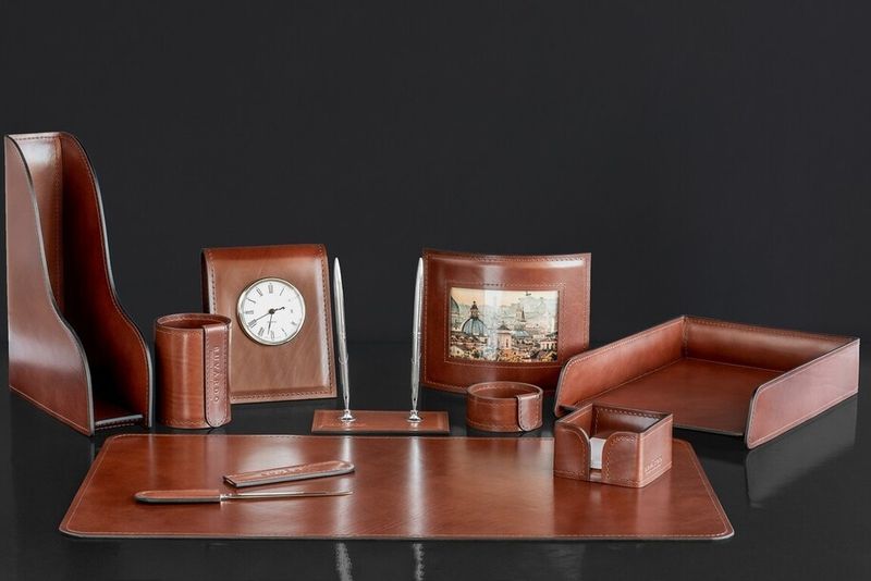 Executive Leather Desk Accessories