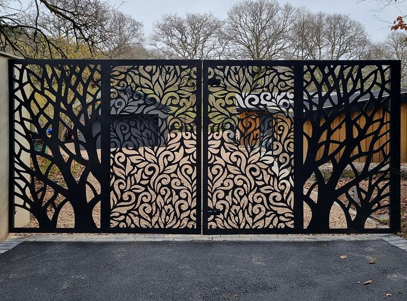 Laser-Cut Metal Gate