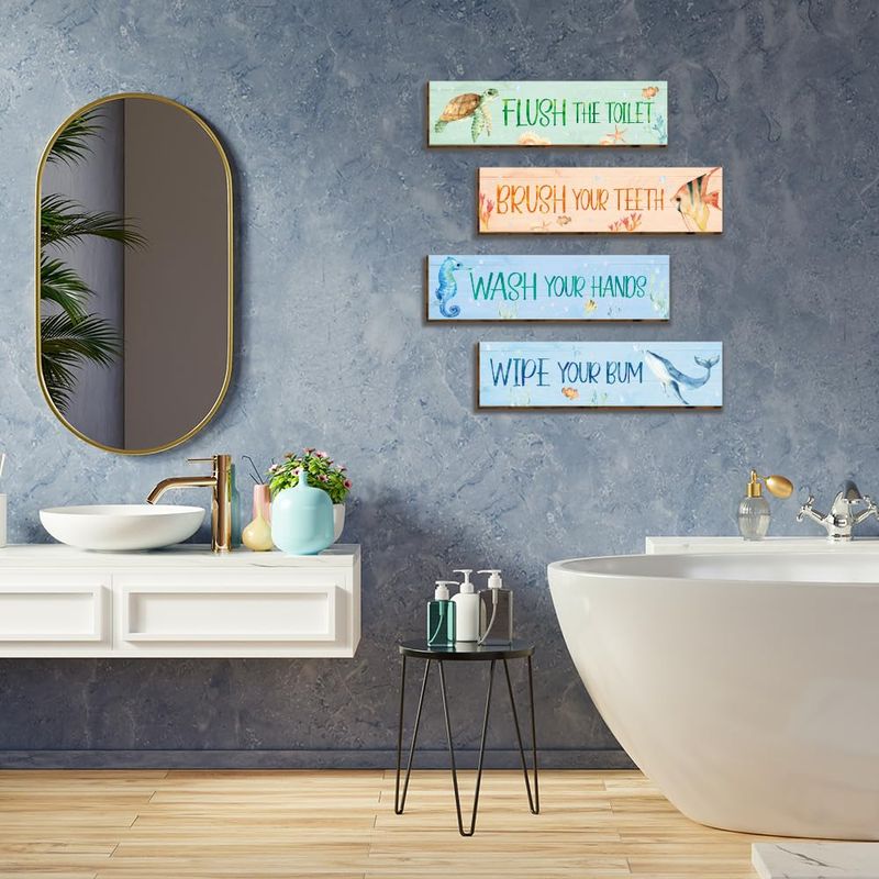 Word Art And Bathroom Signs