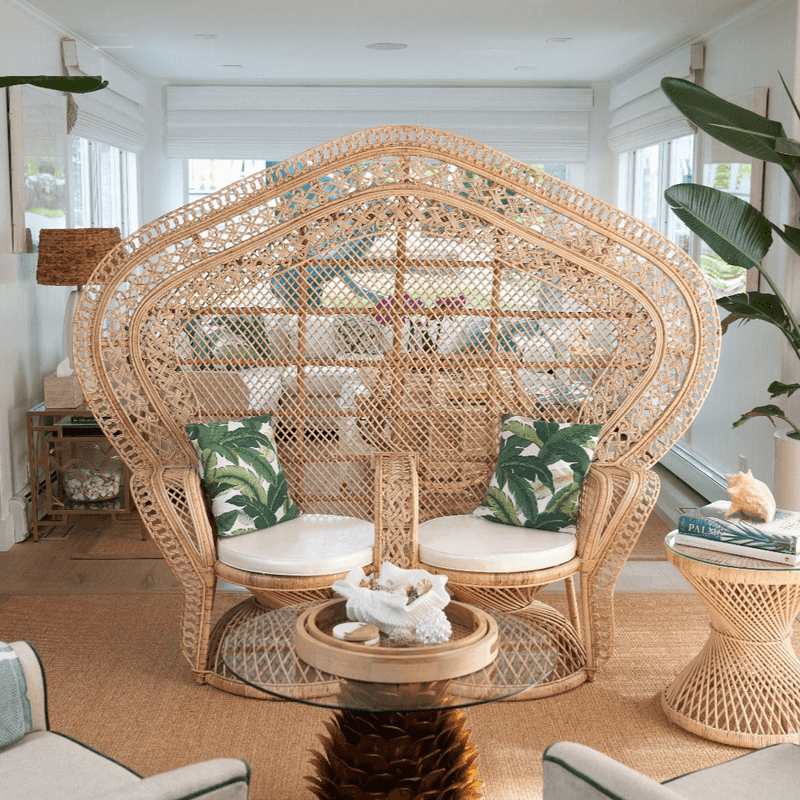 Rattan Peacock Throne Sofas