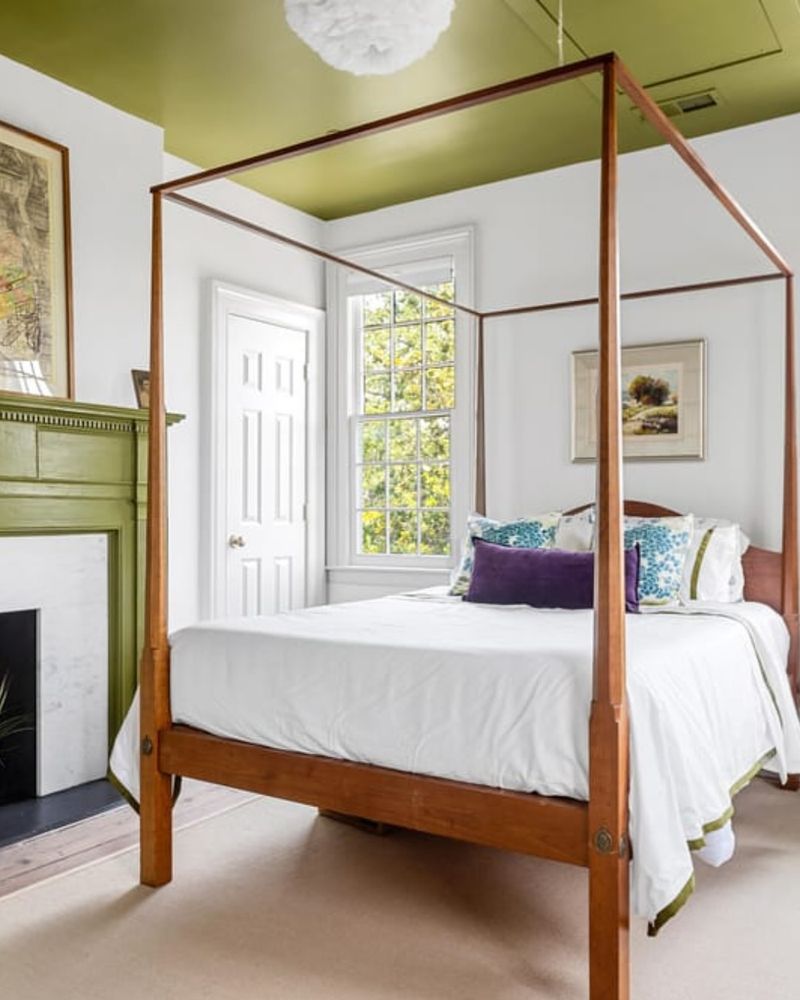 Bedroom With Fireplace