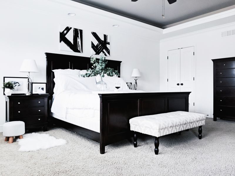 Monochrome Dresser And Nightstand Styling