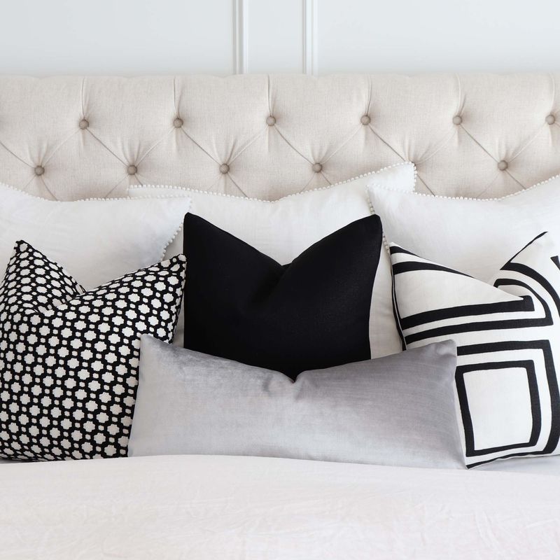 Monochrome Throw Pillows And Blankets
