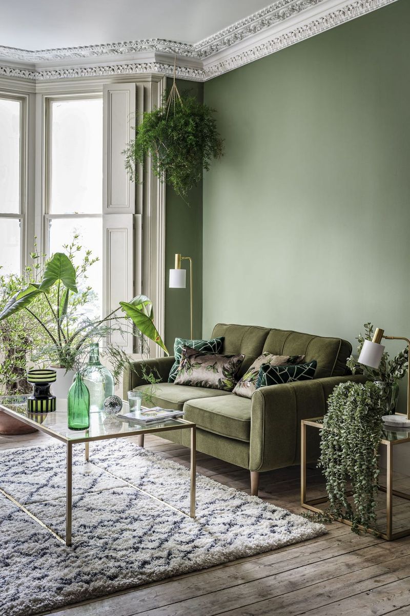 Gorgeous Green Living Rooms