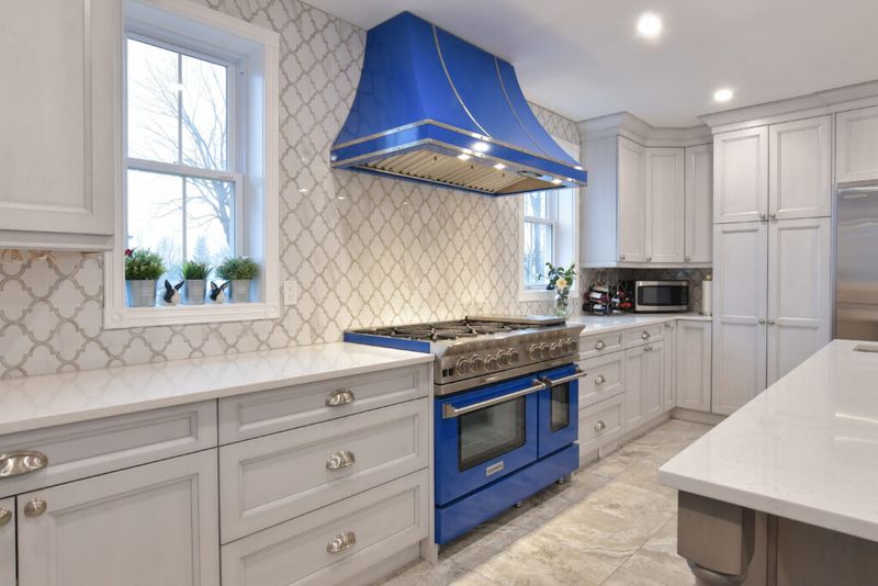 Blue Range Hood Focal Point