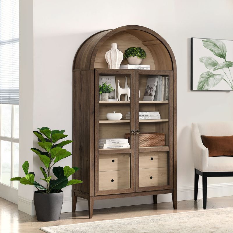 Weathered Oak Linen Cabinet