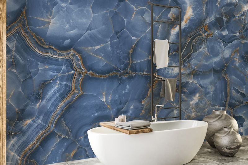 Marble-Look Wallpaper Elegance