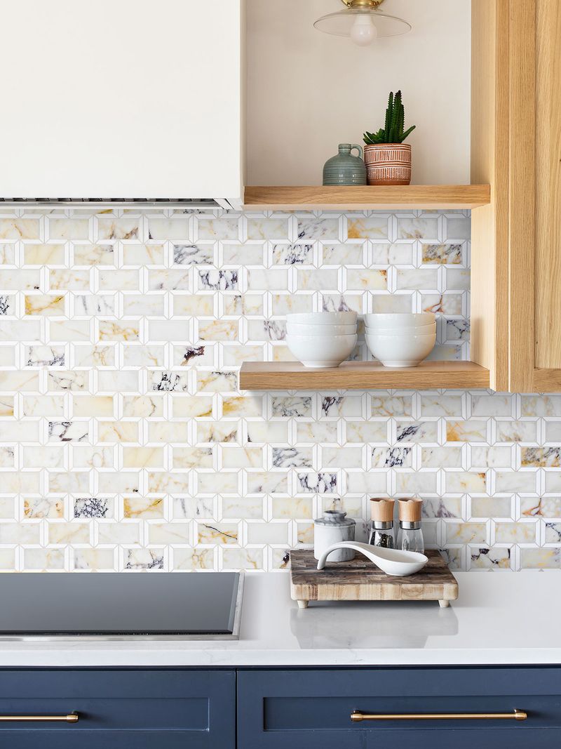 Subway Tiles Create Classic Cabinet Frames