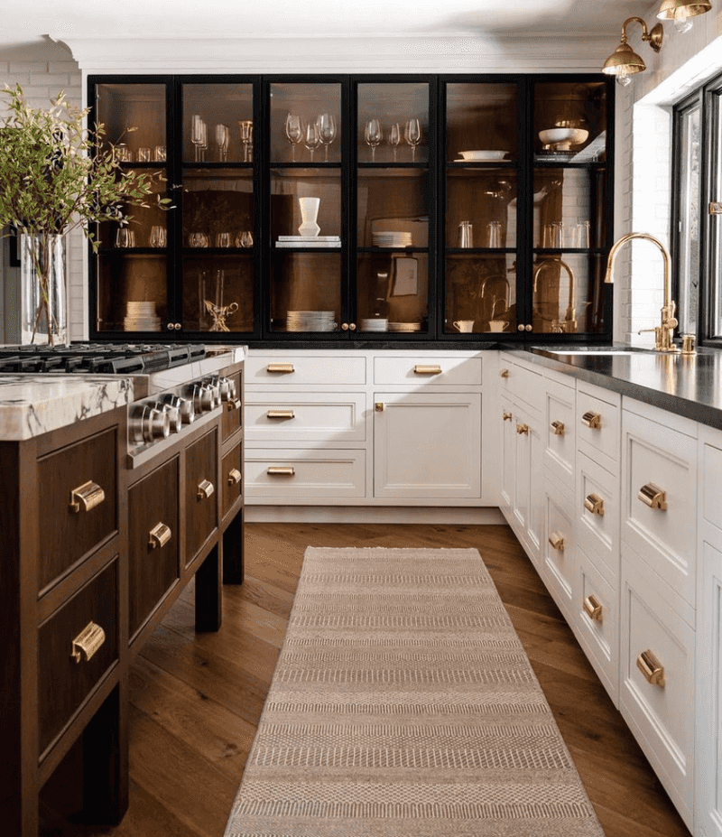 Mixed metal hardware accents