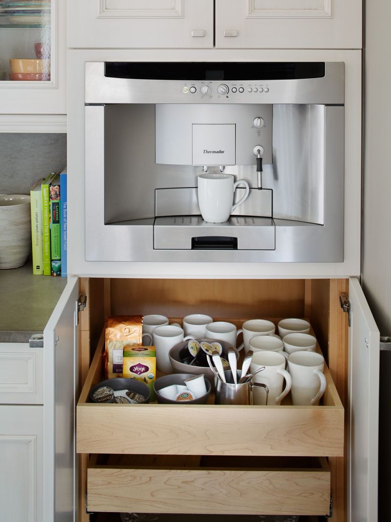 Drawer Pull-Out Coffee Station