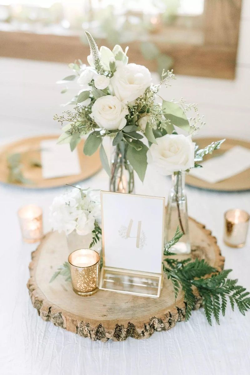 Wood Slice Centerpieces