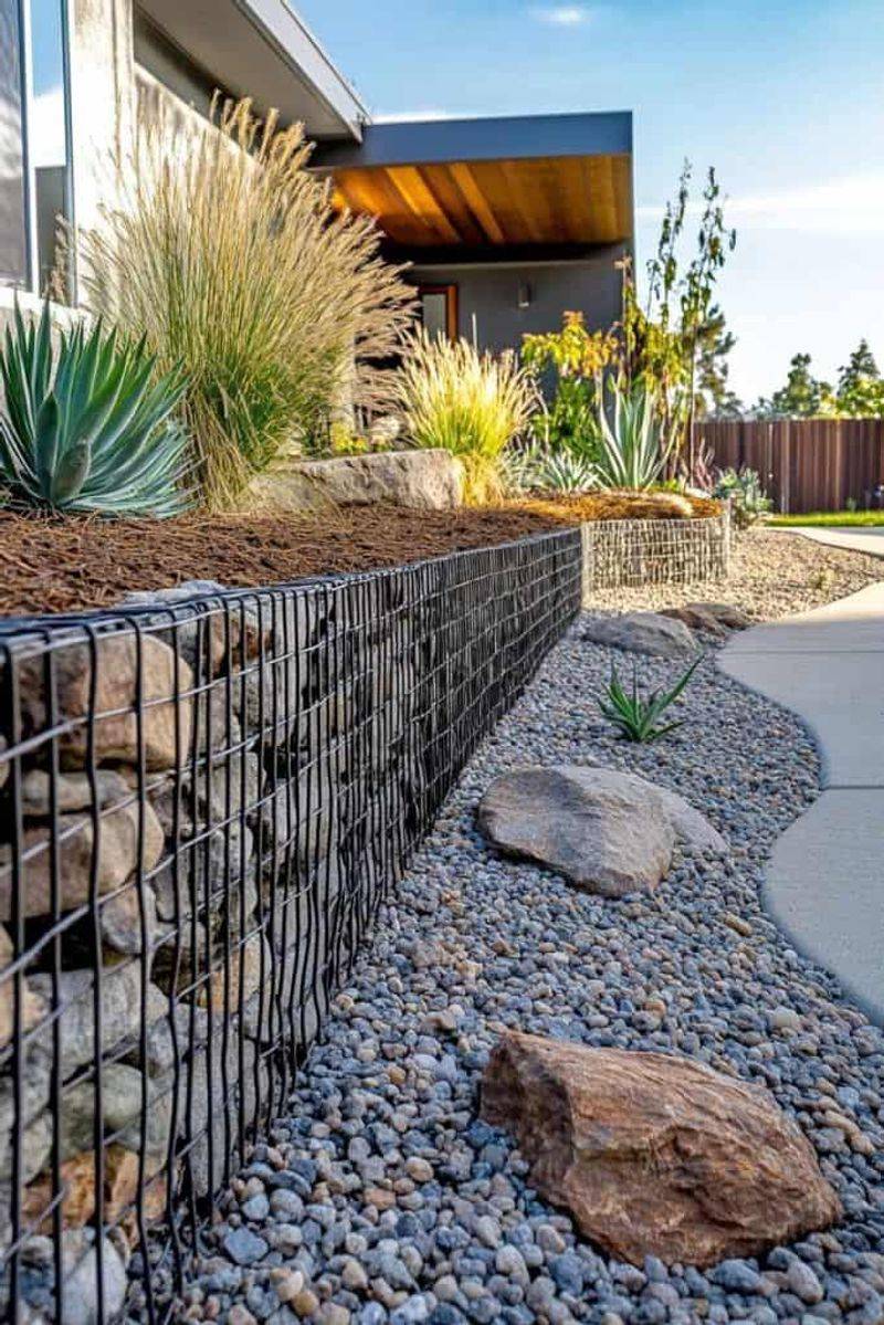 Gabion Cage Contemporary Wall