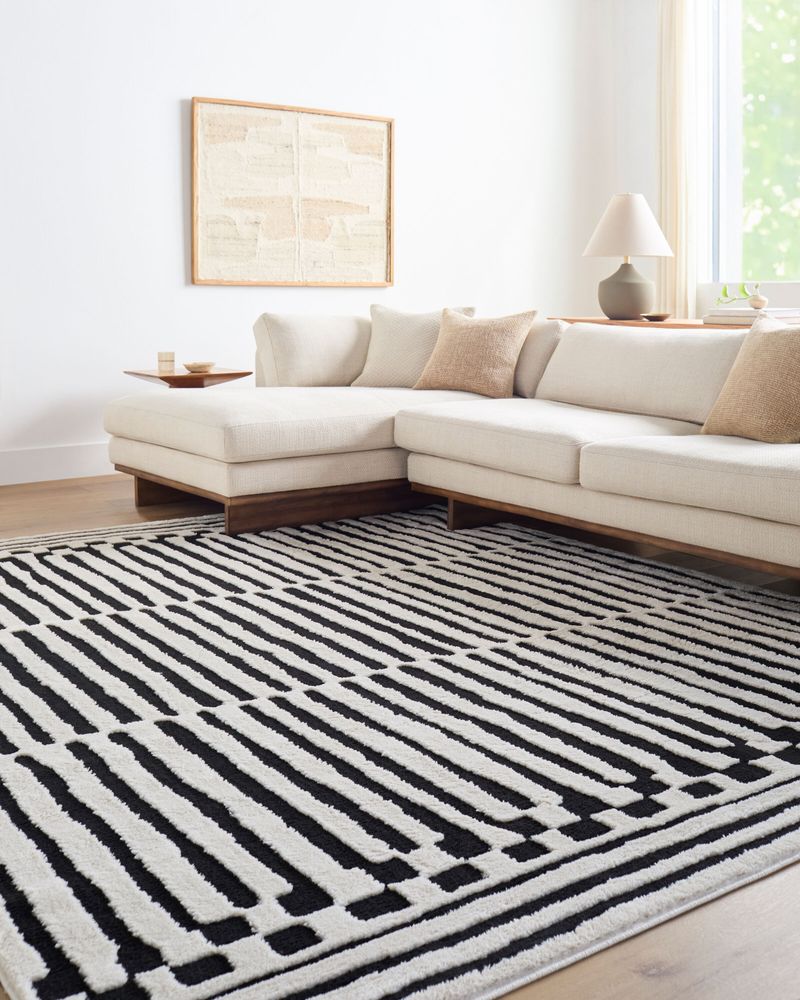 Vertical Stripes Accent Rug