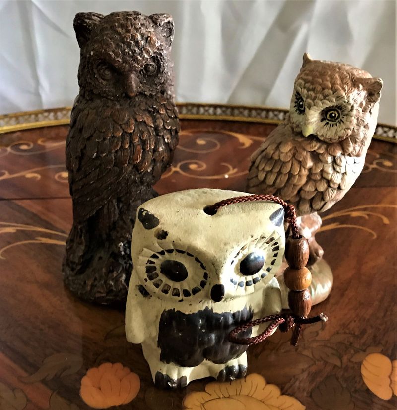 Ceramic Owl Figurines And Bird Collections