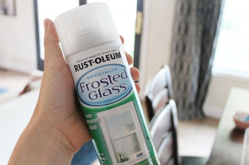 Apply Etched Glass Spray