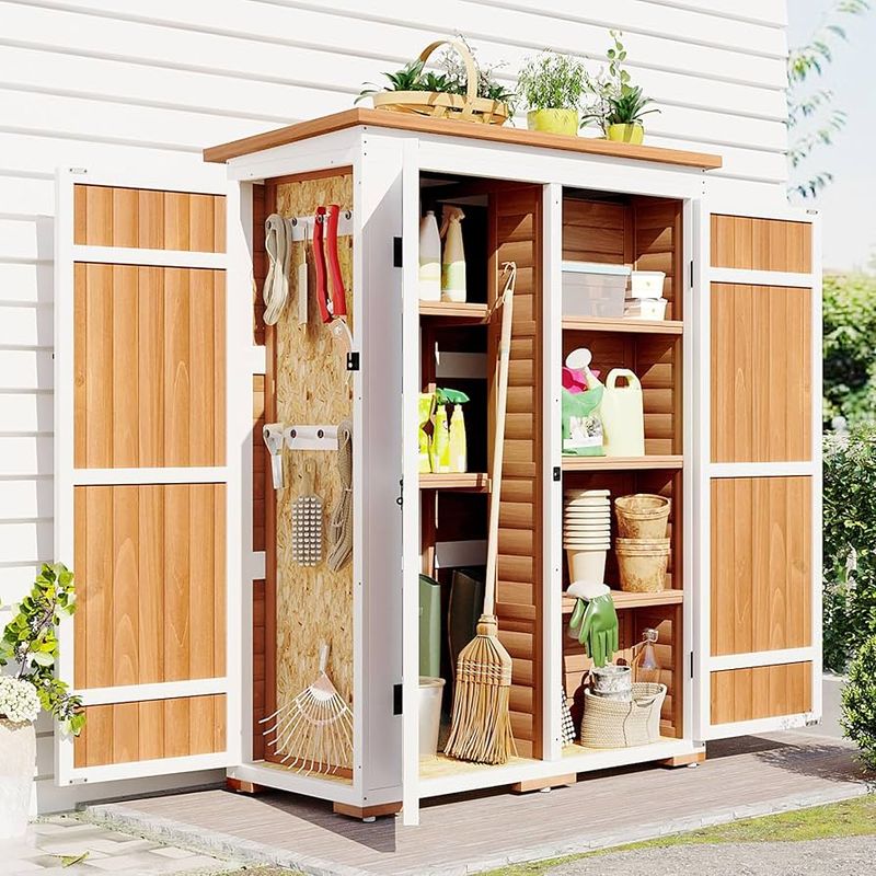 Convert a Cabinet into Garden Tool Storage