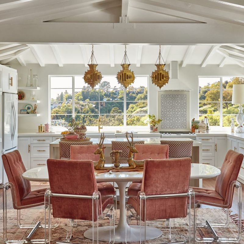 Vintage Brass Accents Throughout Space