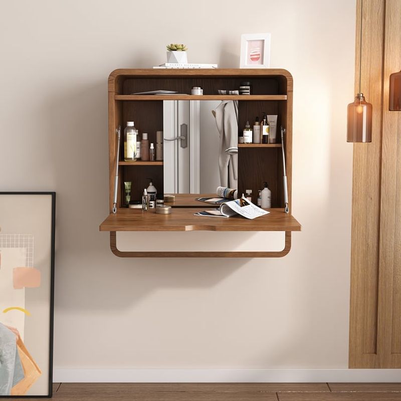 Fold-Down Vanity Table