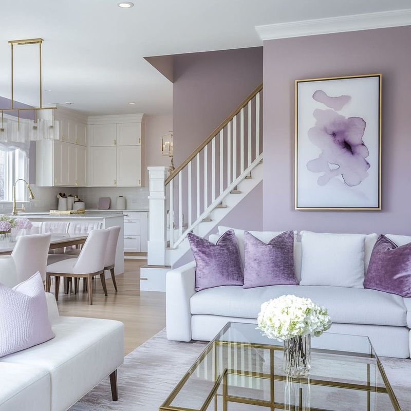Soft Lavender And Light Gray