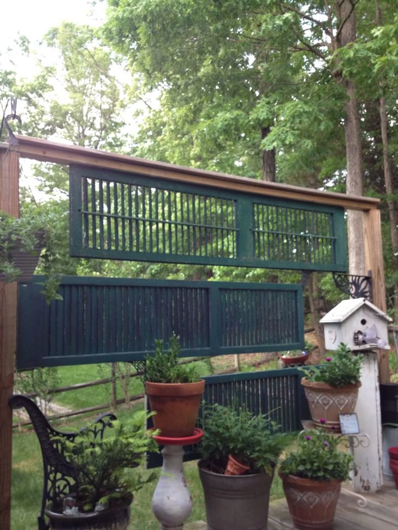 Wooden Shutters For Garden Privacy