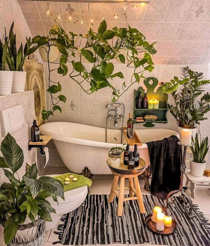 Bathroom Plants Taking Over Like a Jungle