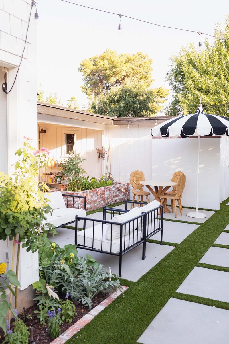 Artificial Turf Around Seating Areas